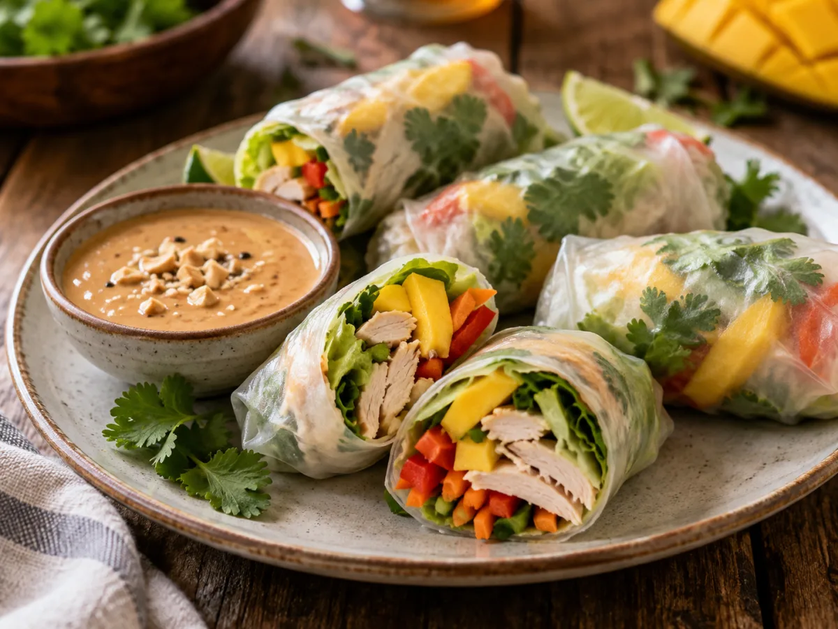 Chicken Mango Fresh Spring Rolls