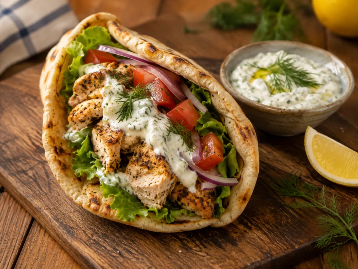Chicken Souvlaki with Tzatziki