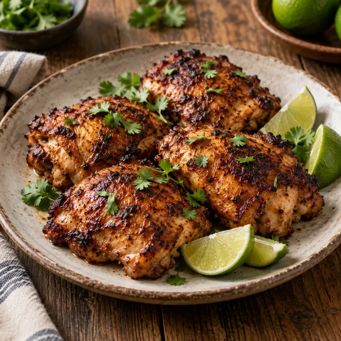 Chili Roasted Chicken Thighs