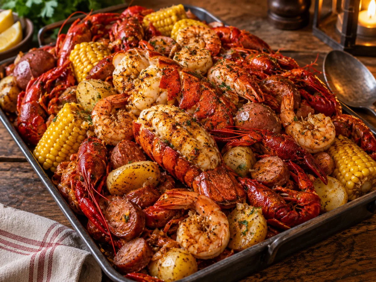 Crawfish Lobster Cobb Bake