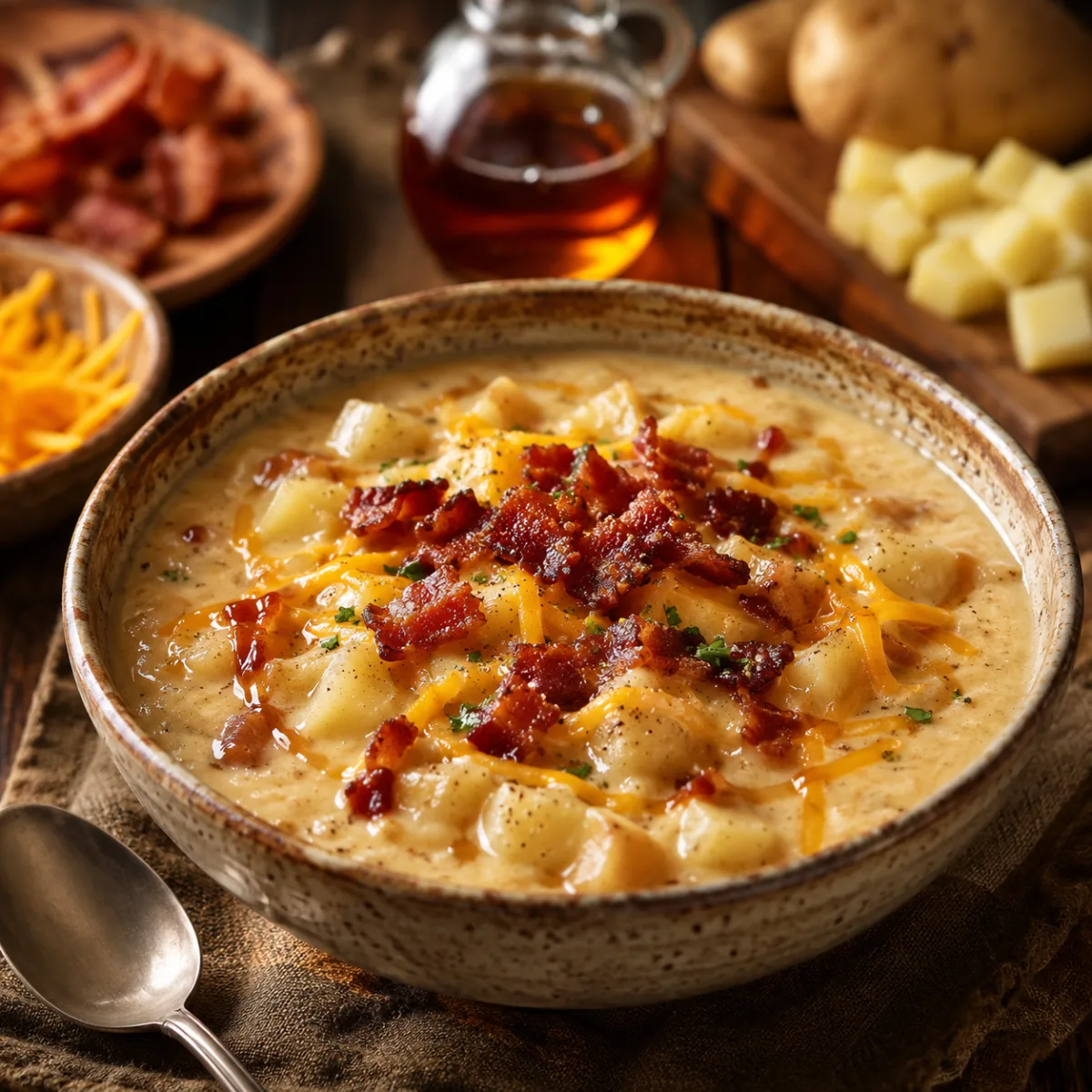 Maple Bacon Poutine Chowder