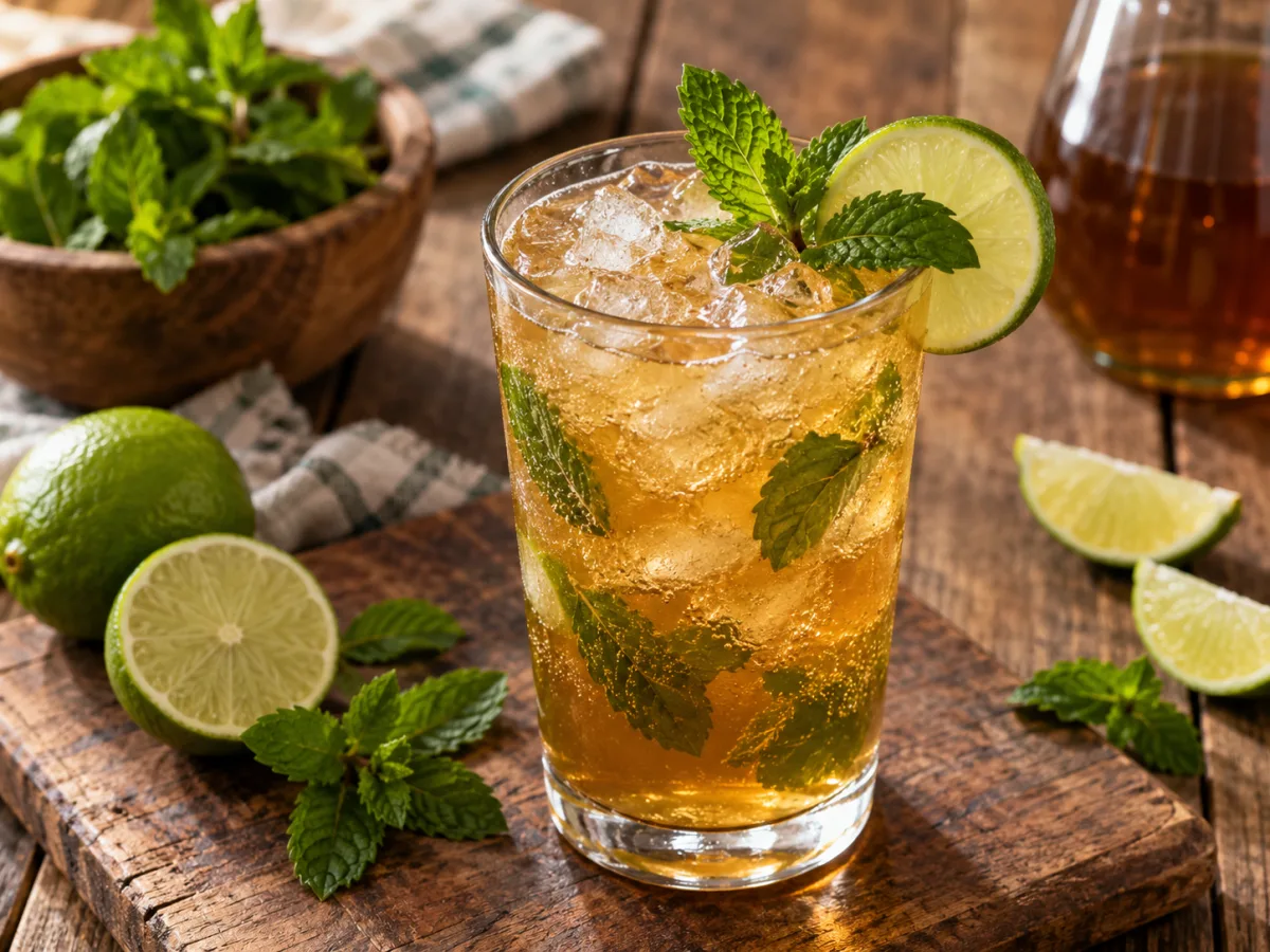 Mint-Lime Iced Tea