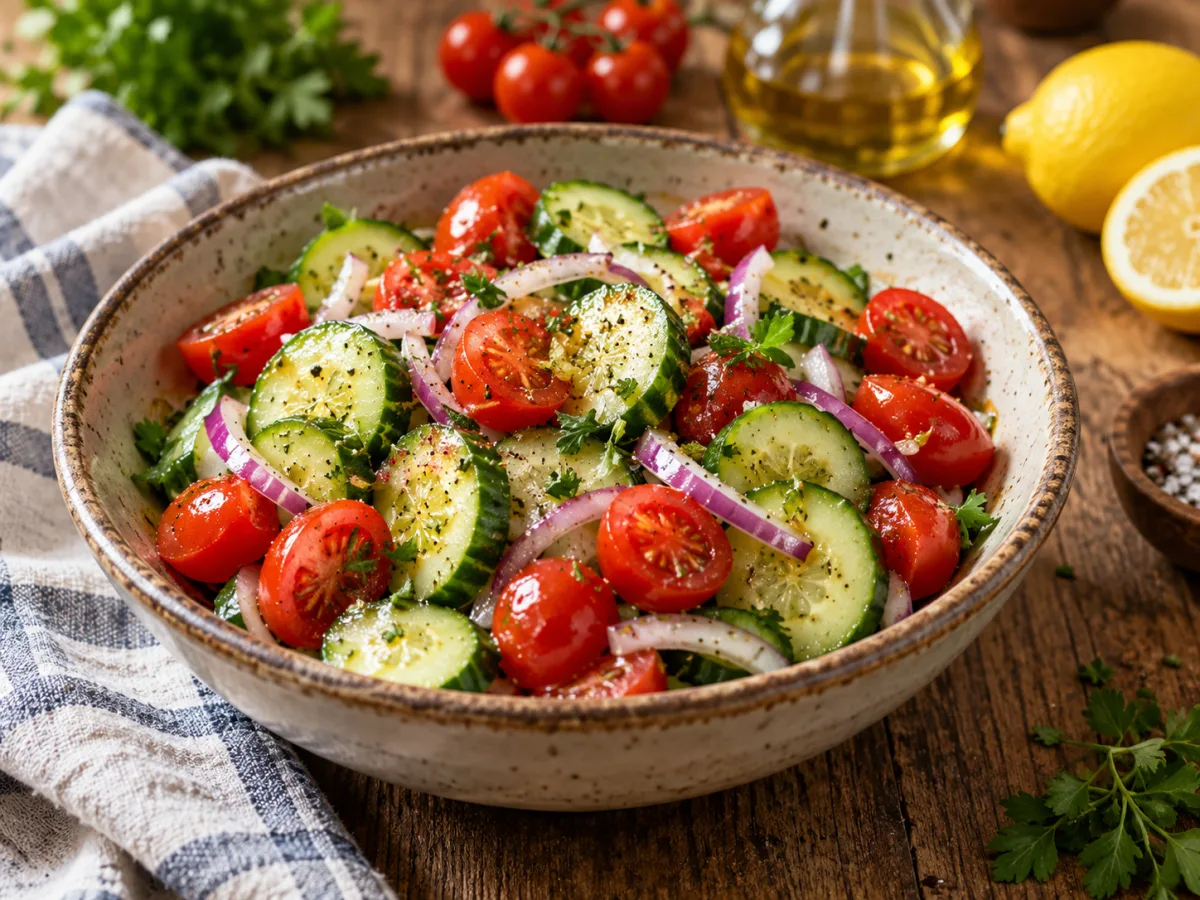 Simple Cucumber Tomato Salad